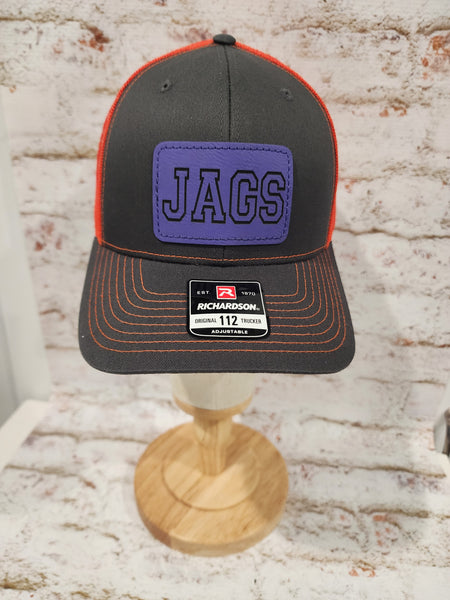 *JAGS Hats with leatherette engraved patches