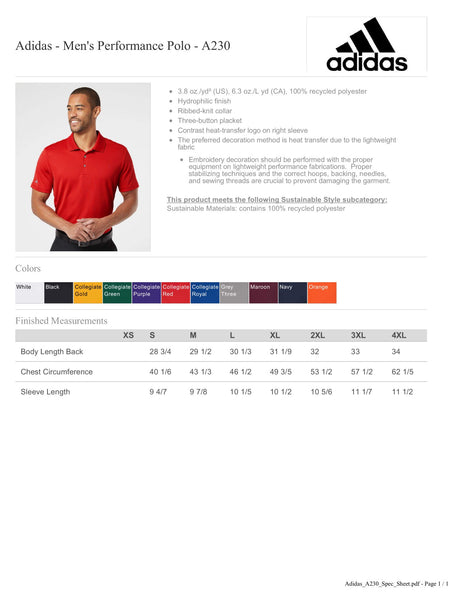 FHE Adidas Men's polo