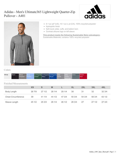 FHE Men's Adidas Half Zip