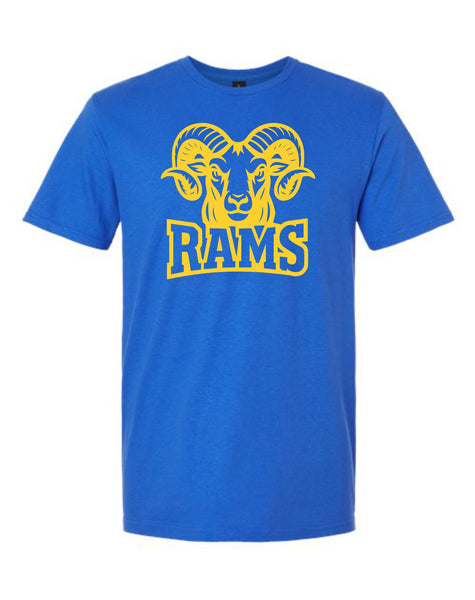 Mocksville Rams Head T-shirt Adult and Youth