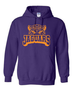 *Purple and Orange Jaguars Head Hoodies