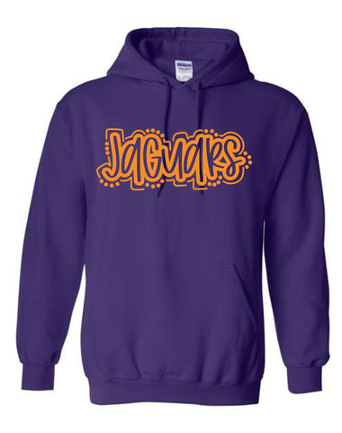 *William Ellis Purple and Orange Jaguar Hoodies*