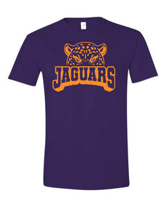 *William Ellis Orange and Purple Jaguar Head T-shirt*