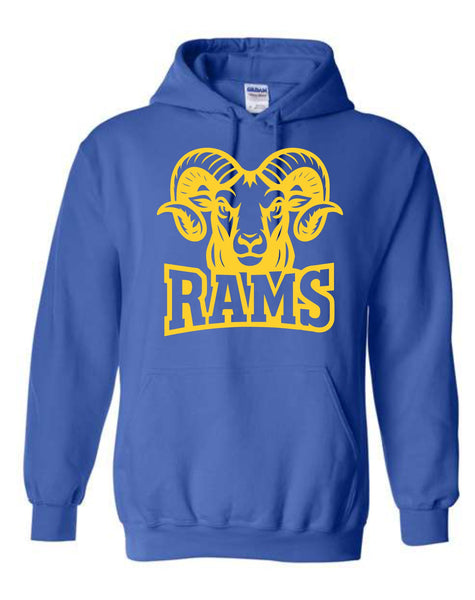 Mocksville Rams Head Hoodie Adult and Youth