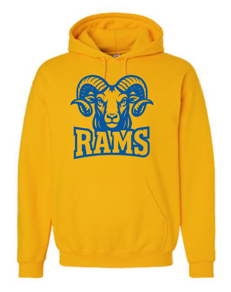 Mocksville Rams Head Hoodie Adult and Youth